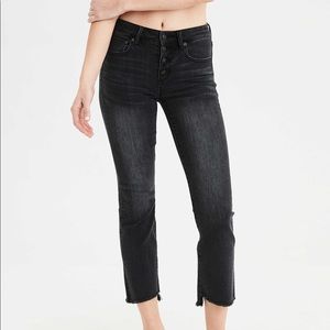 AE high waisted crop flare jean size 18 short NWT